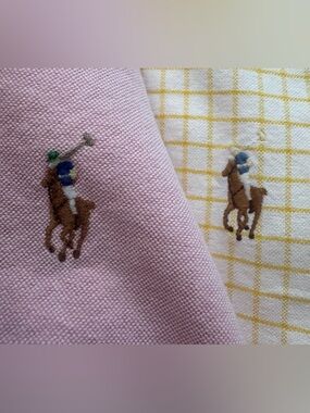 Polo Ralph Lauren Lot Of 2 Men’s Long Sleeve Button Down Shirts Size Large Pony